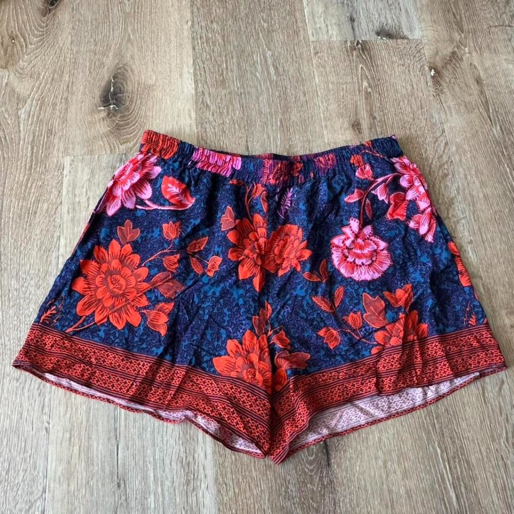 Anthropologie Wynnewood Floral Pull On Shorts Size S